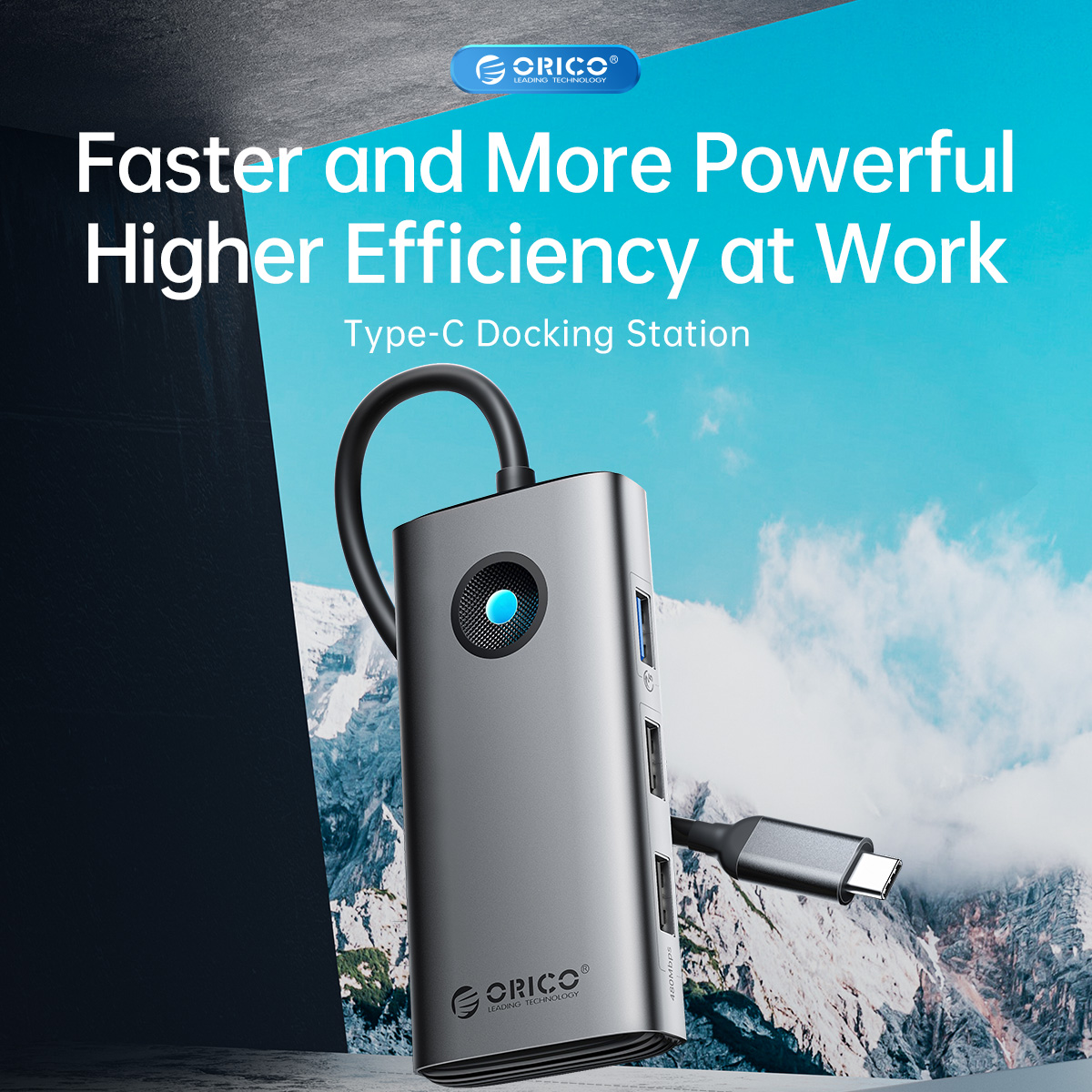 Докинг станция Orico PW11-5P-SV-EP, от USB-C към 3x USB-A, 1x USB-C(PD), 1x HDMI, сребриста - характеристика 1
