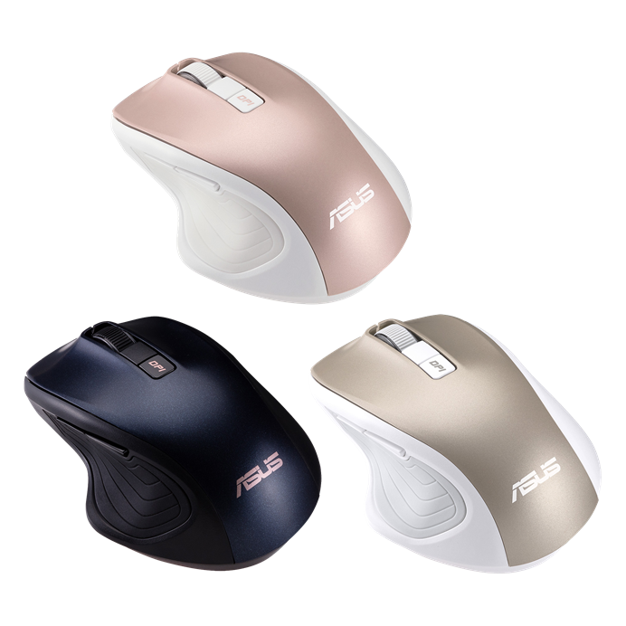 Мишка Asus MW202 Rose Gold, оптична (4000 dpi), безжична, USB, розово-златиста - характеристика 1