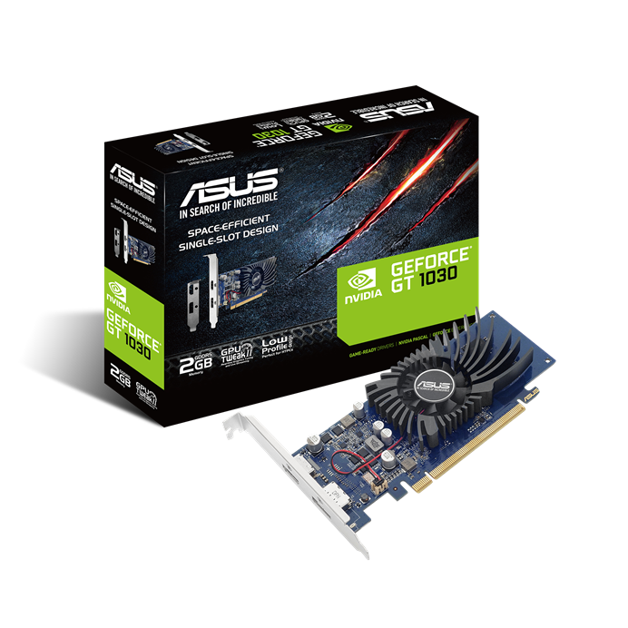 Видео карта Nvidia GF GT 1030, 2GB, Asus, PCI-E 3.0, GDDR5, 64-bit, DisplayPort, HDMI - характеристика 1