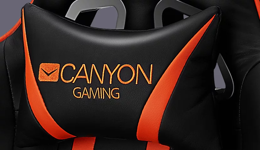 Геймърски стол Canyon Fobos CND-SGCH3, до 150 кг., черен/оранжев - характеристика 6