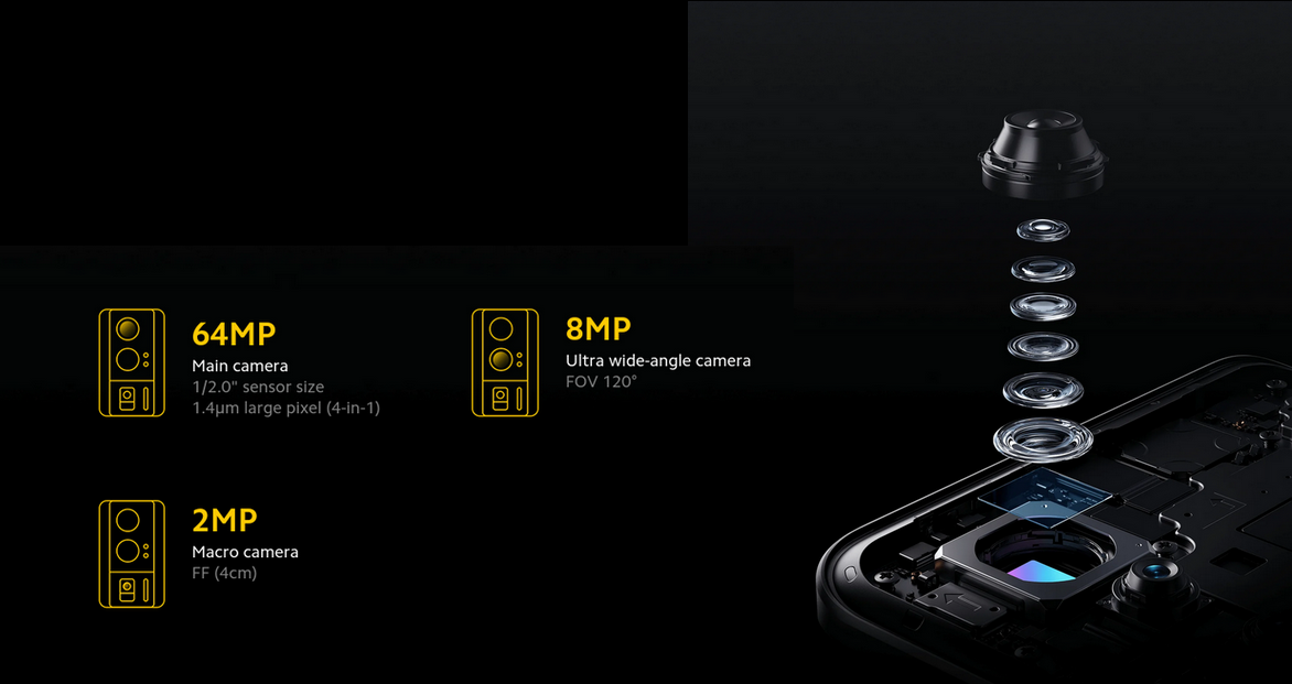 Смартфон POCO F5 Pro (черен), поддържа 2 SIM карти, 6.67" (16.94cm) AMOLED 120Hz дисплей, осемядрен Snapdragon 8+ Gen 1 1x3.0GHz & 3x2.5GHz & 4x1.80 GHz, 12GB RAM, 256GB Flash памет, 64 + 8 + 2 + 16 Mpix камера, Android, 204g - характеристика 5