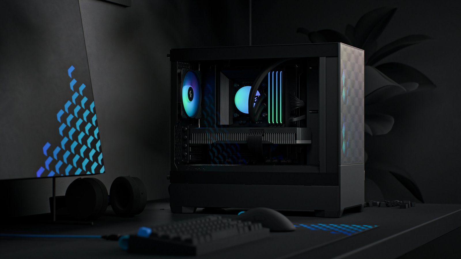 Кутия Fractal Design Pop Mini Air RGB White TG Clear, mATX/mITX, 2x USB 3.0, прозорец, бяла, без захранване - характеристика 1