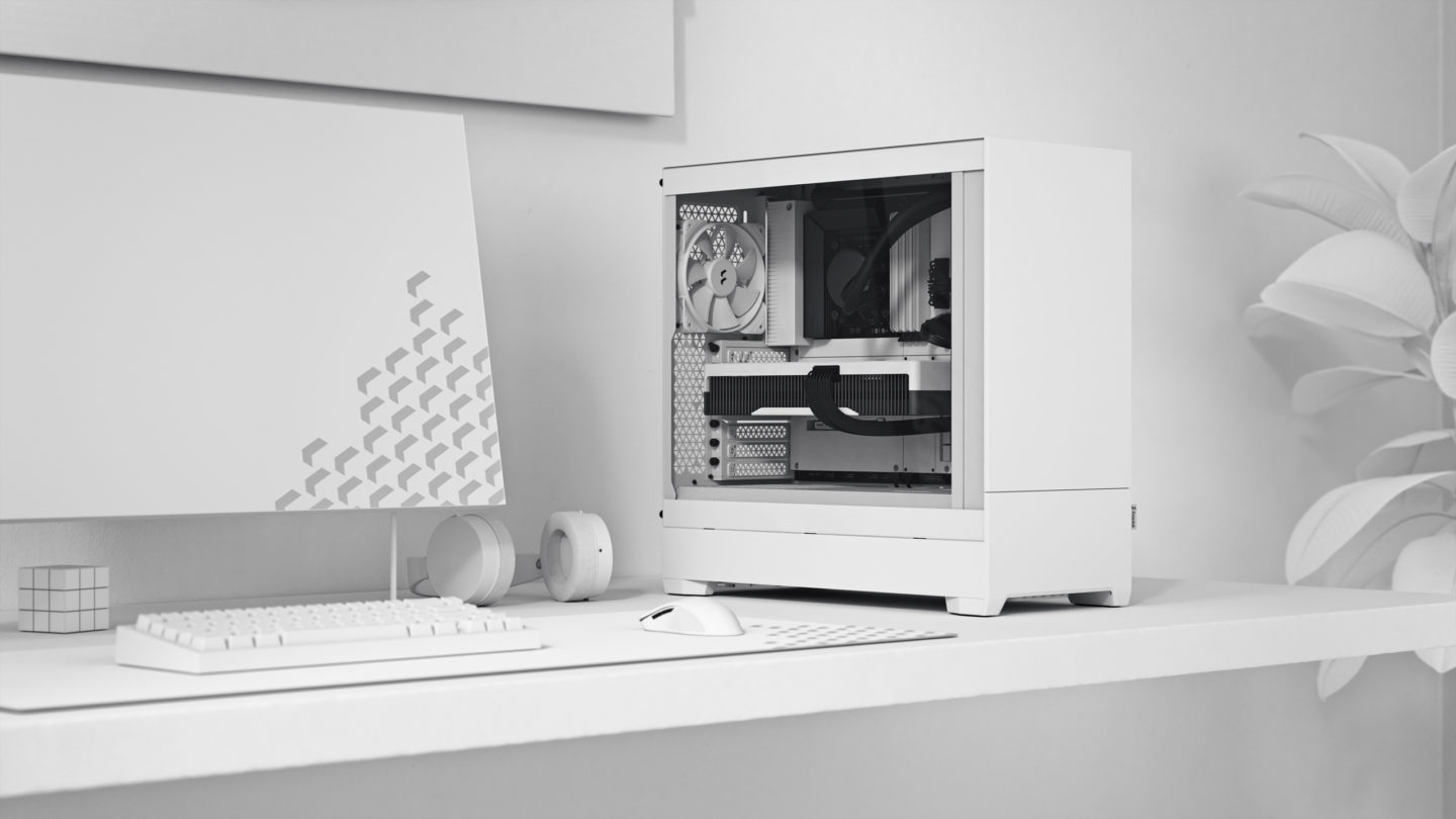 Кутия Fractal Design Pop Silent White TG Clear Tint, ATX/mATX/mITX, 2x USB 3.0, прозорец, бяла, без захранване - характеристика 1