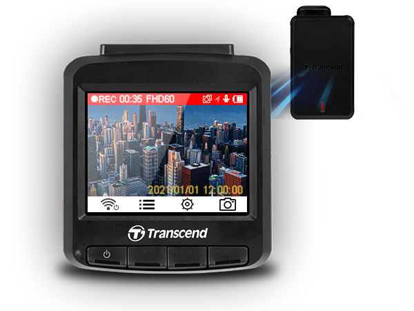 Видеорегистратор Transcend DrivePro 620, камера за автомобил, FullHD, 2.4"(6.1cm) TFT LCD дисплей, 2x32GB вградена памет чрез MicroSD карти, Wi-Fi, USB 2.0, черен - характеристика 3