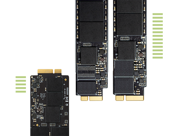 Памет SSD 480GB Transcend JetDrive 500 за Macbook, външна, SATA 6Gb/s, USB 3.0, скорост на четене 495MB/s, скорост на запис 427MB/s - характеристика 3