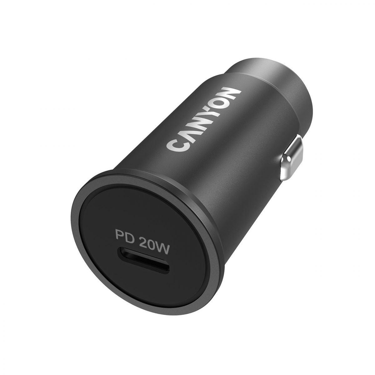 Зарядно за кола Canyon CNS-CCA20B, от автомобилна запалка към 1x USB C(ж), 20W, черно - характеристика 1