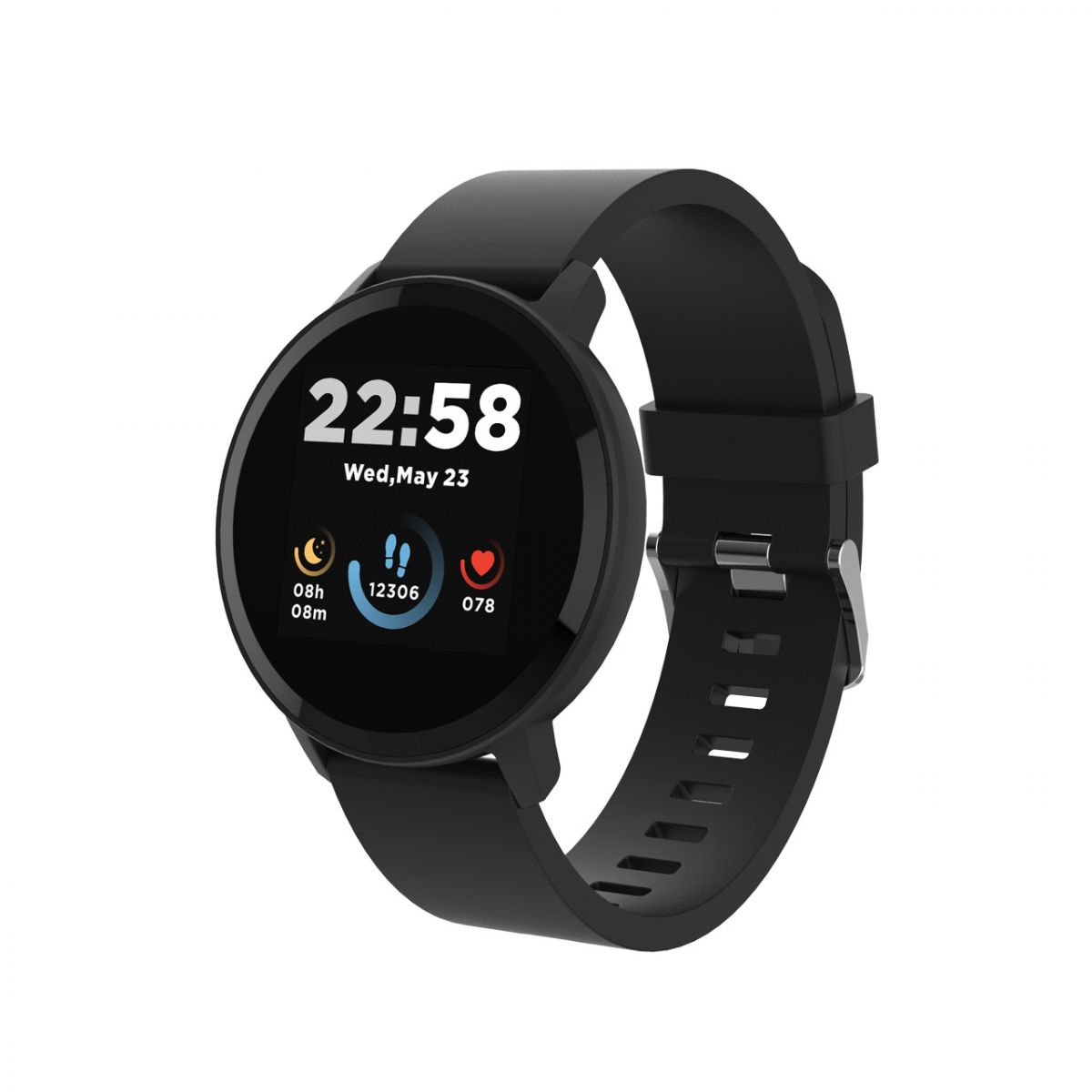Смарт часовник Canyon CNS-SW63BB, 1.3"(3.30 cm) TFT дисплей, до 4 дни време на работа, Bluetooth 5.0, IP68, съвместим с Android 6.0+, iOS 12.0+, черен - характеристика 1