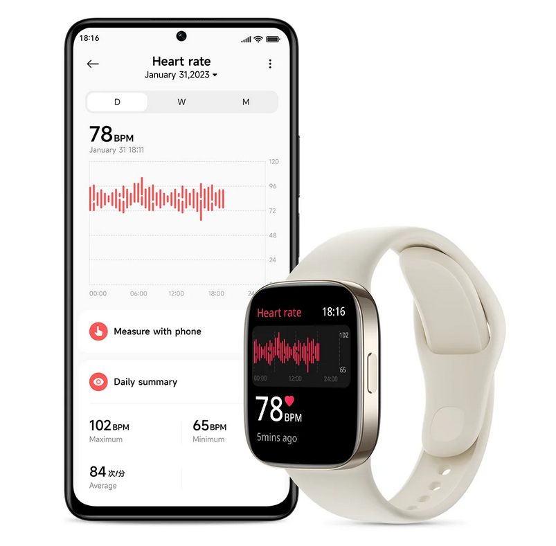 Смарт часовник Xiaomi Redmi Watch 3, 1.75" (4.45cm), AMOLED дисплей, 5АТМ, Bluetooth, до 12 дни живот на батерията, сърдечен ритъм, черен - характеристика 7