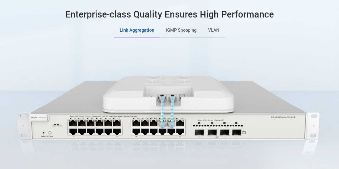 Суич Ruijie RG-NBS3100-8GT2SFP, 10 порта, 8x 10/100/1000BASE-T, 2x SFP - характеристика 3