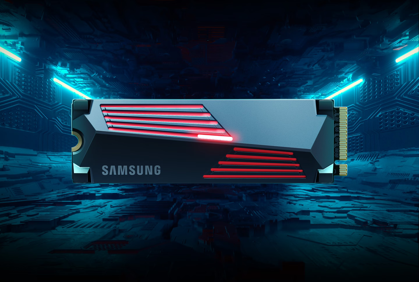 Памет SSD 2TB Samsung 990 Pro (MZ-V9P2T0CW), NVMe, M.2 (2280), скорост на четене до 7450MB/s, скорост на запис до 6900MB/s, с охлаждане - характеристика 1