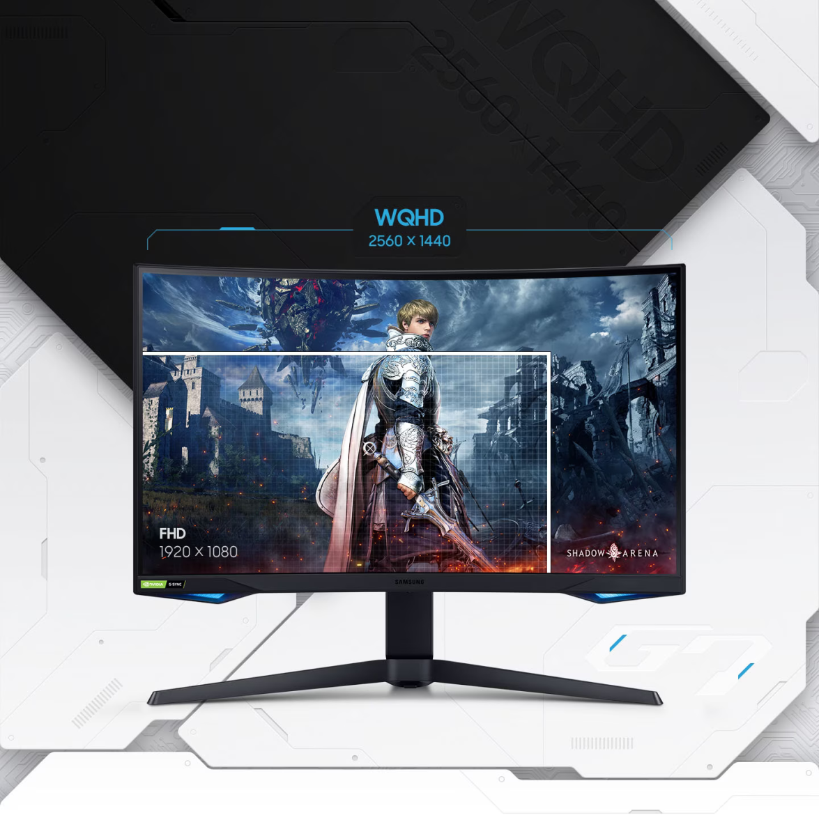 Монитор Samsung Odyssey G7 LC-27G75TQ (2020), 27" (68.58 cm), VA панел, 240Hz, WQHD, 1ms, Mega DCR, 350cd/m2, HDMI, DP, USB - характеристика 5