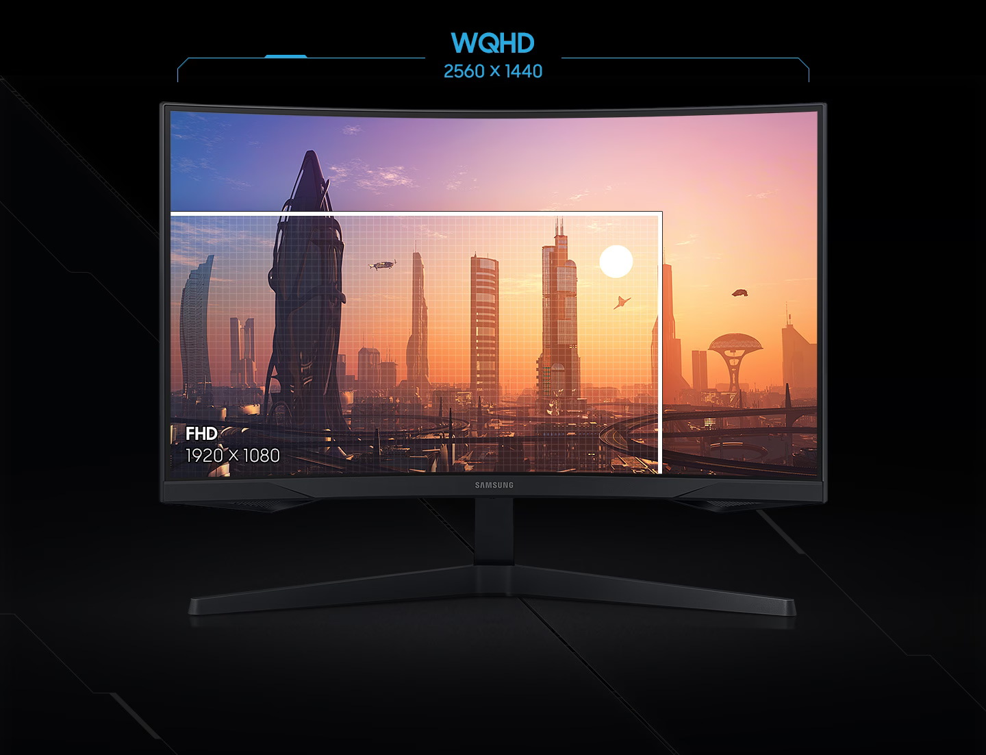 Монитор Samsung Odyssey G5 LC-32G55TQB (2020), 32" (81.28cm), VA панел, 144Hz, WQHD, 1ms, Mega Infinity DCR, 300cd/m2, HDMI, DisplayPort - характеристика 3
