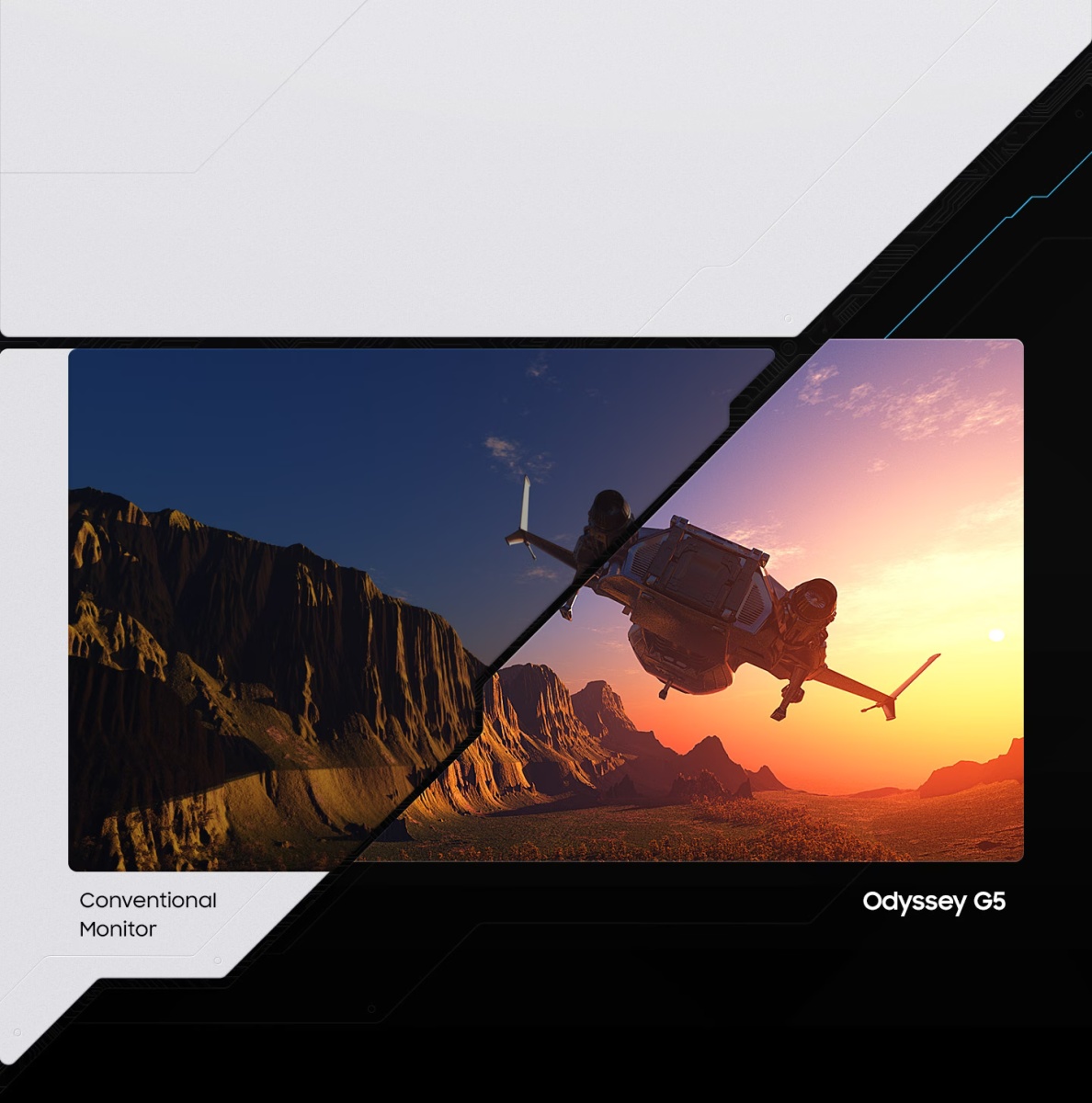 Монитор Samsung Odyssey G5 LC-32G55TQB (2020), 32" (81.28cm), VA панел, 144Hz, WQHD, 1ms, Mega Infinity DCR, 300cd/m2, HDMI, DisplayPort - характеристика 7