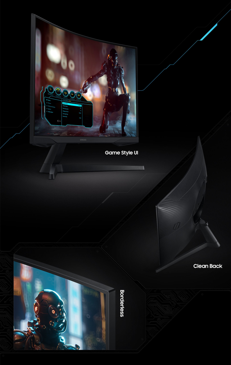 Монитор Samsung Odyssey G5 LC-32G55TQB (2020), 32" (81.28cm), VA панел, 144Hz, WQHD, 1ms, Mega Infinity DCR, 300cd/m2, HDMI, DisplayPort - характеристика 8