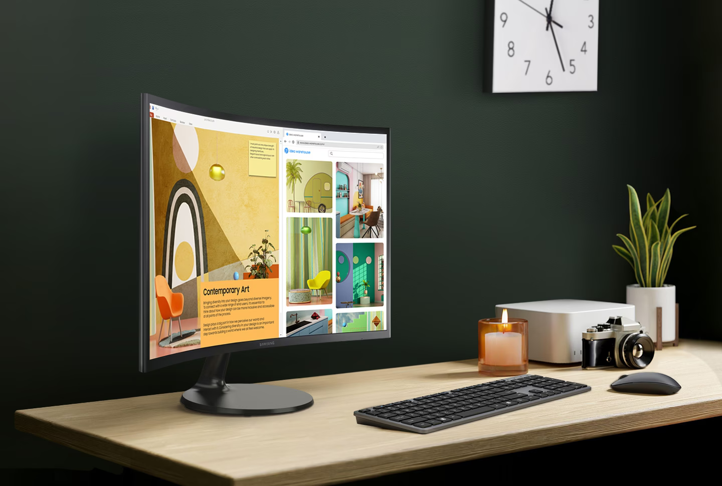 Монитор Samsung LS-27C360E (2023), 27" (68.58cm), VA панел, 75Hz, Full HD, 4ms, 250cd/m2, HDMI, VGA - характеристика 1