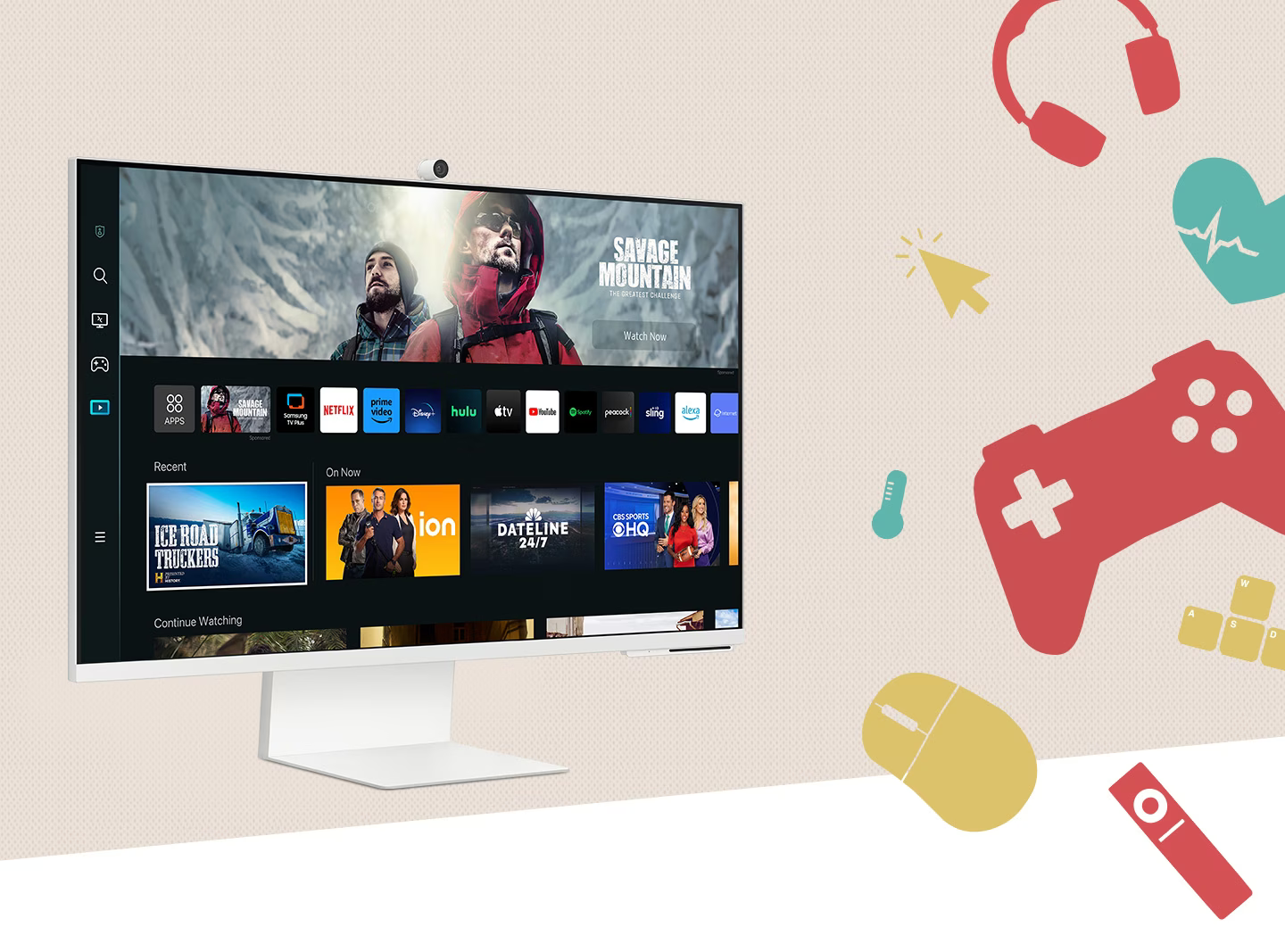 Монитор Samsung Smart Monitor M8 LS-32CM801UU(2023), 32" (81.28cm) VA панел, 4K/UHD, 4ms, HDR10, 400cd/m2, HDMI, USB-C, Wi-Fi, Bluetooth - характеристика 1
