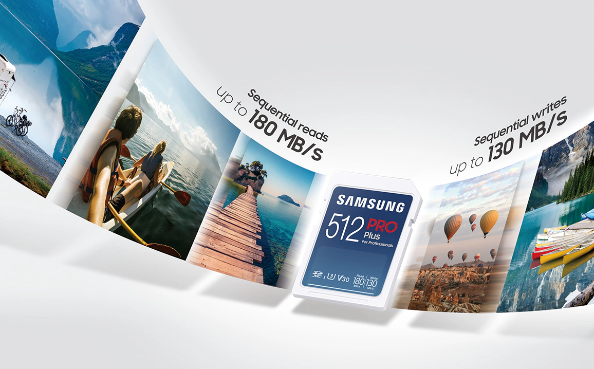 Карта памет 512GB SDXC, Samsung PRO PLus (MB-SD512S/EU), U3 V30, скорост на четене до 180MB/s, скорост на запис до 130MB/s - характеристика 2