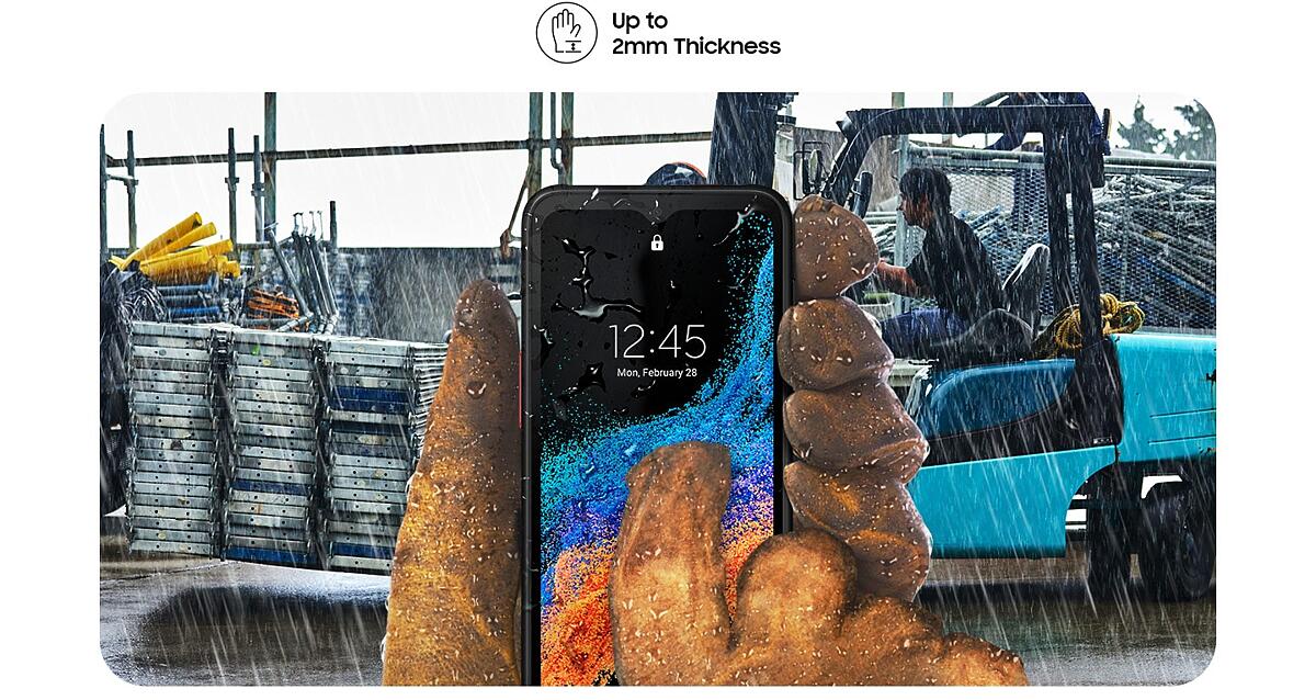 Смартфон Samsung Galaxy Xcover6 Pro (черен), поддържа 2 sim карти, 6.65" (16.891 cm) LCD 120Hz дисплей, осемядрен Snapdragon 778G 5G 1x2.4GHz + 3x2.2GHz + 4x1.9GHz, 6GB RAM, 128GB Flash памет, 50.0 + 8.0 & 13.0 MPix камера, Android, 235g - характеристика 2
