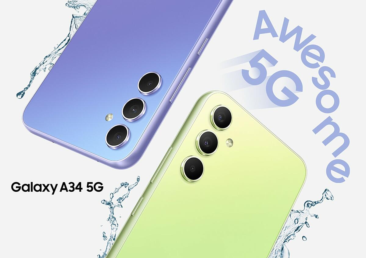 Смартфон Samsung Galaxy A34 (Awesome Violet), поддържа 2 sim карти, 6.6" (16.76 cm) AMOLED 120Hz дисплей, осемядрен Mediatek MT6877V 2x 2.6GHz & 6x 2.0GHz, 6GB RAM, 128GB Flash памет, 48.0 + 8.0 + 5.0 & 13.0 MPix камери, Android, 199 g - характеристика 1