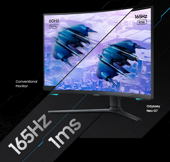 Монитор Samsung Odyssey Neo G7 LS-32BG750, 32" (81.28cm), VA панел, 165Hz, UHD, 1ms, 350cd/m2, DP, HDMI - характеристика 5
