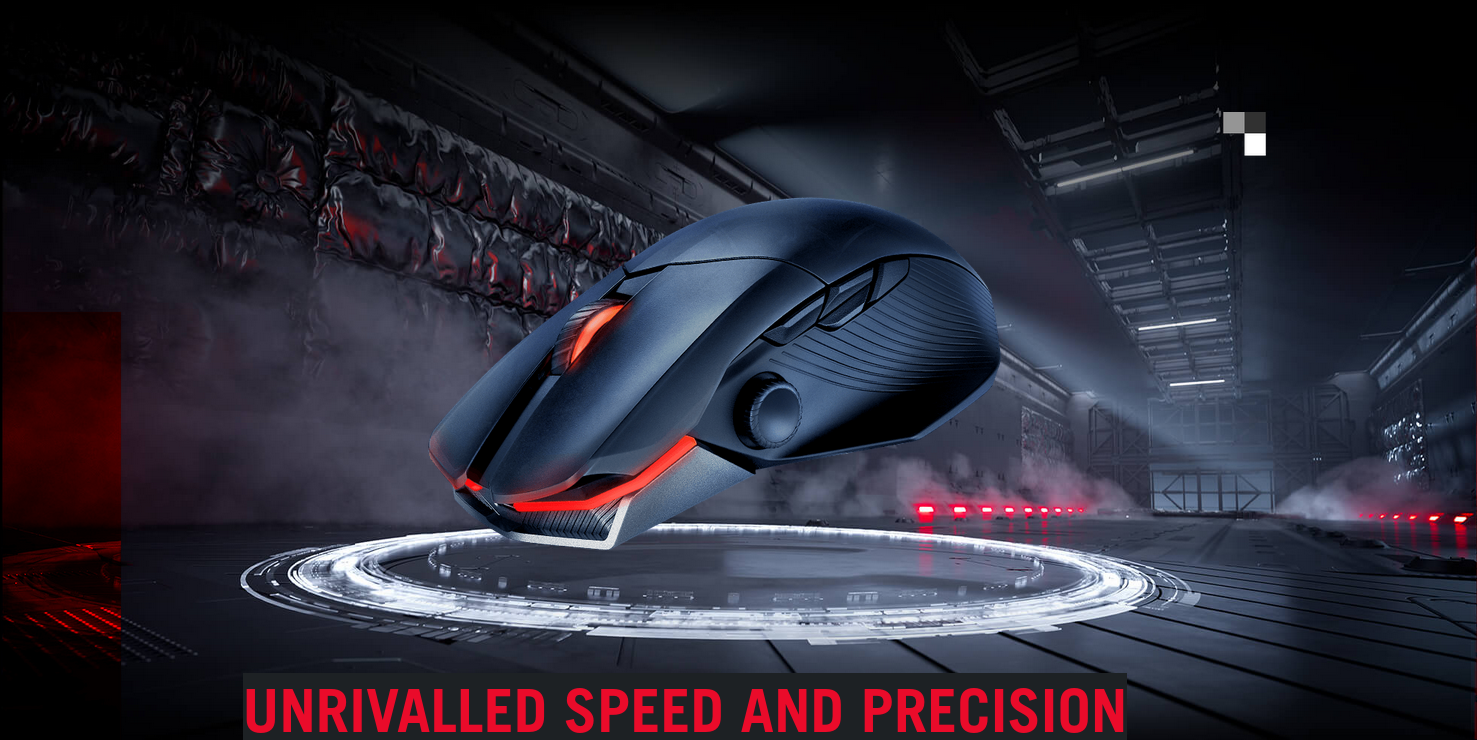 Мишка Asus ROG Chakram X, оптична (36000 dpi), гейминг, безжична/жична, Bluetooth, USB, черна, Aura Sync RGB подсветка, програмируем джойстик - характеристика 1