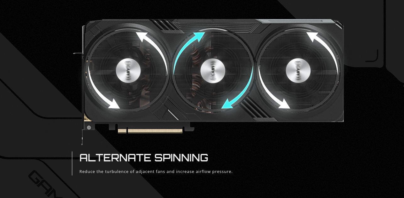 Видео карта nVidia GF RTX 4080, 16GB, Gigabyte GAMING OC, PCI-E 4.0, GDDR6X, 256-bit, DisplayPort, HDMI - характеристика 3