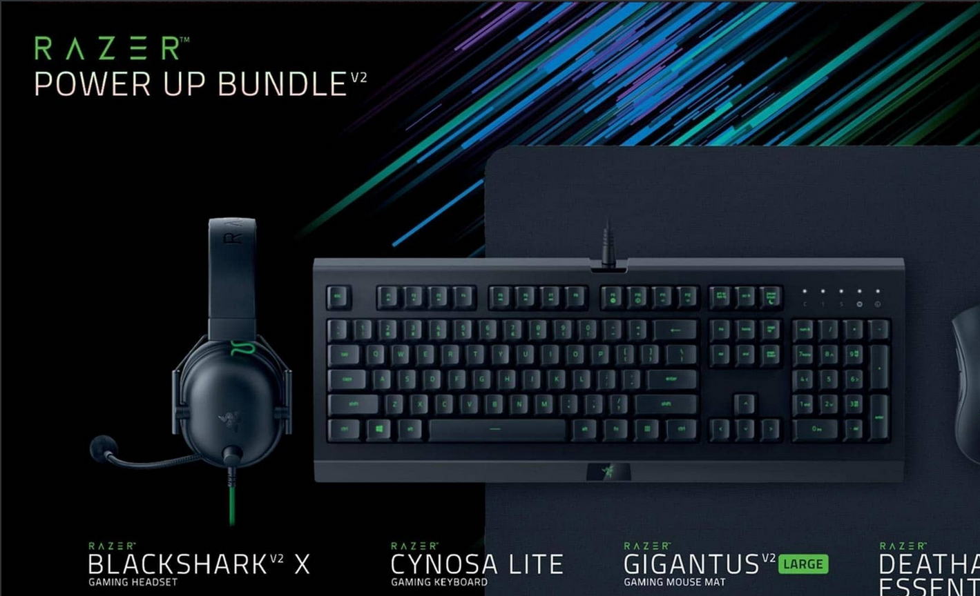 Комплект клавиатура, мишка и пад Razer Level Up Bundle V2 (RZ85-02742300-B3M1), оптична (6400 dpi), гейминг, RGB подсветка, USB, черни - характеристика 1