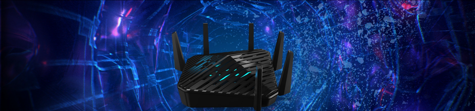 Рутер Acer Predator Connect W6 FF.G22WW.001, 4G LTE, 7800 Mbps, 2.4GHz/5GHz/6GHz, Wireless AX, 4x LAN1000, 1x WAN2500, 6x външни антени - характеристика 1