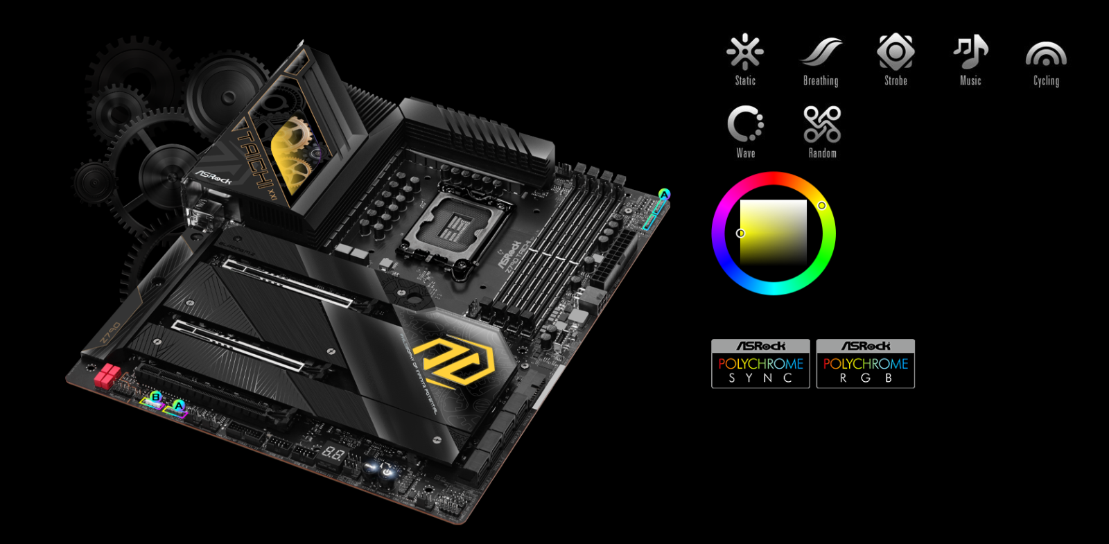 Дънна платка ASRock Z790 Taichi, Z790, LGA1700, DDR5, PCI-E 5.0, (HDMI), 8x SATA 6Gb/s, 5x M.2, 2 x USB 4 Thunderbolt 4 Type-C, Wi-Fi 6, Bluetooth v5.3, E-ATX - характеристика 7
