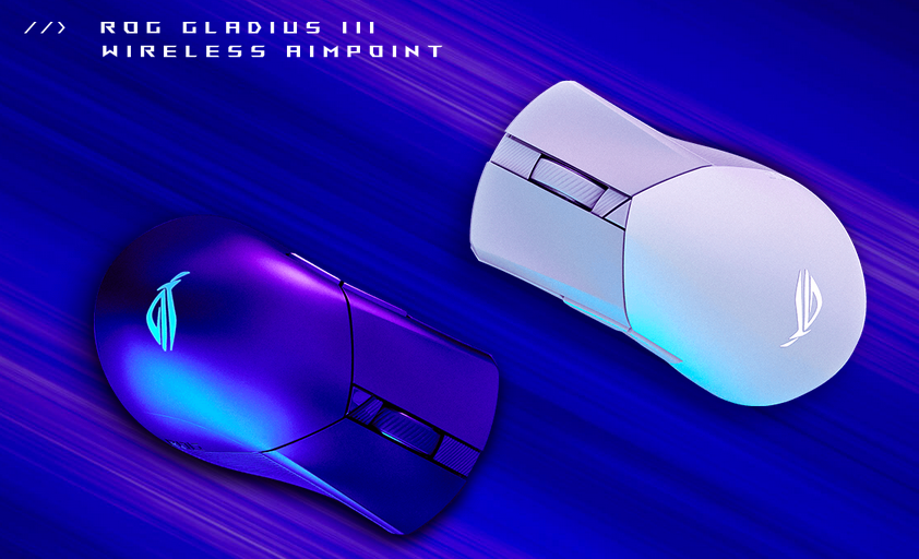 Мишка Asus ROG Gladius III Wireless AimPoint, оптична, 36000dpi, безжична, USB & Bluetooth, бяла - характеристика 1