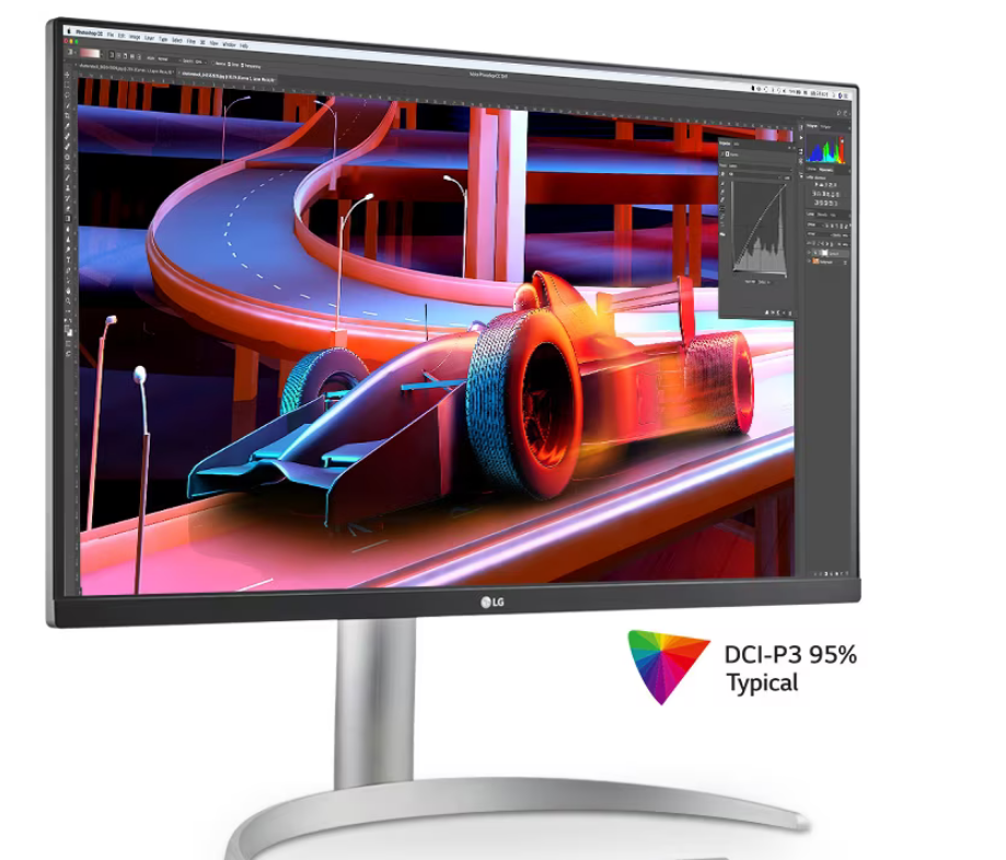 Монитор LG 27UP85NP-W, 27" (68.58 cm) IPS панел, 4K UHD, 5ms, 400 cd/m2, DisplayPort, HDMI, USB Type C, USB - характеристика 3