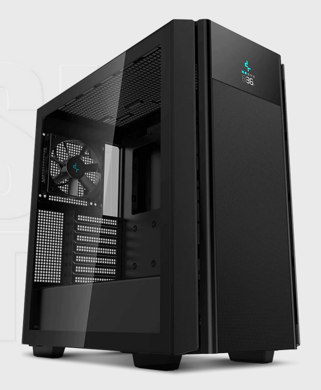 Кутия DeepCool Mesh Digital CH510, ATX/Micro ATX/Mini ITX/EATX, 1x USB 3.0, прозорец, черна, без захранване - характеристика 1