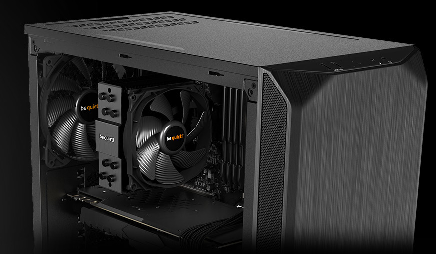 Кутия be quiet PURE BASE 500, ATX/M-ATX/MiniITX, 2x USB 3.0, черна, без захранване - характеристика 1