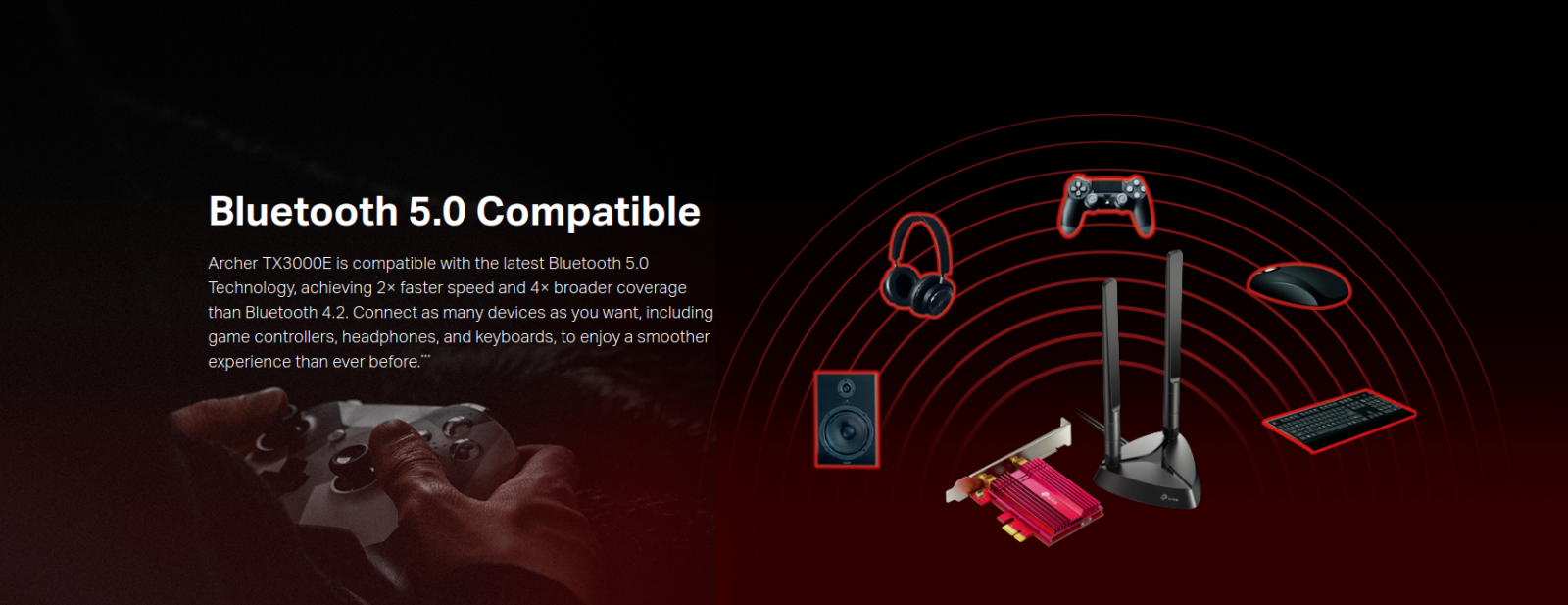 Мрежови адаптер TP-Link Archer TX3000E, до 2402 Mbps, Wireless-AX, PCI-Express, Bluetooth 5.0 - характеристика 6