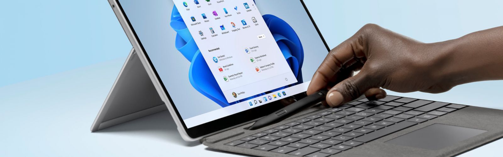 Комплект клавиатура и стилус Microsoft Surface Pro Signature Keyboard with Slim Pen 2, за Microsoft Surface Pro, червени - характеристика 1