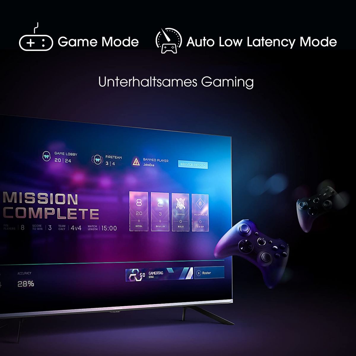 Телевизор Hisense 55E76GQ, 55" (139.70 cm) 4K/UHD QLED Smart TV, DVB-T2/C/S2, LAN, Wi-Fi, Bluetooth, 3x HDMI, 2x USB - характеристика 2