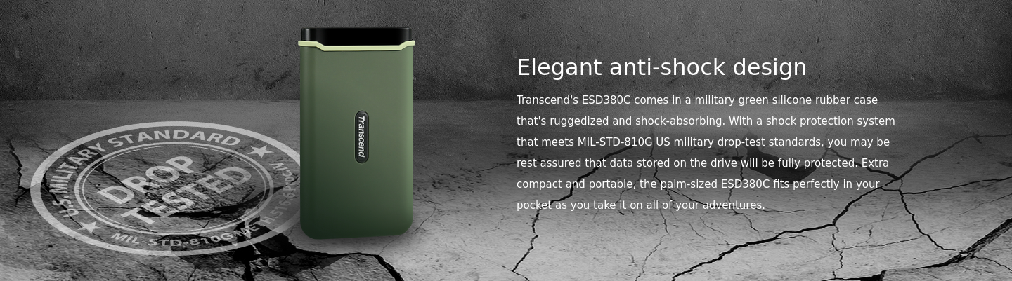 Памет SSD 1TB Transcend ESD380C, USB 3.2 Gen 2, скорост на четене до 2000MB/s, скорост на запис до 2000MB/s - характеристика 2