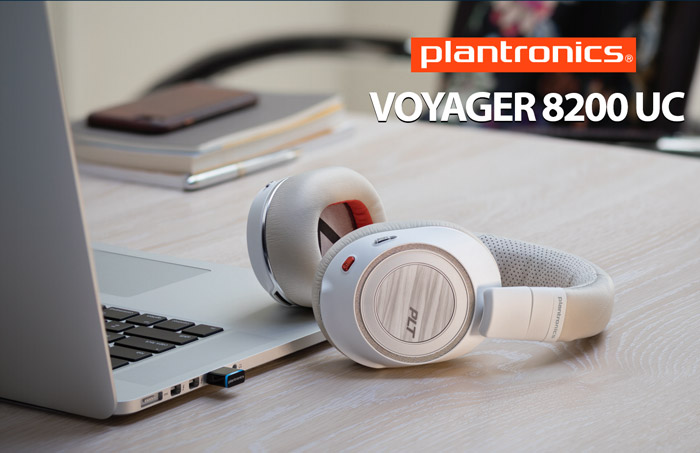 Слушалки Plantronics VOYAGER 8200 UC, безжични, Bluetooth, микрофон, черни - характеристика 1