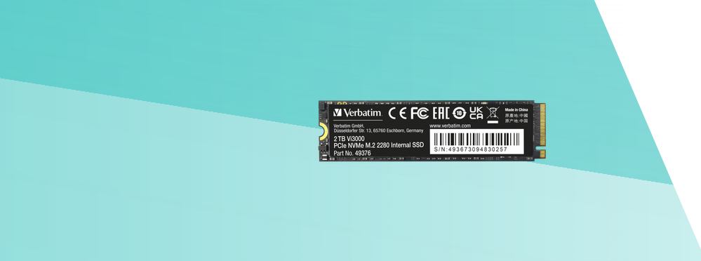 Памет SSD 1TB Verbatim Vi3000, NVMe, M.2 (2280), скорост на четене до 3300MB/s, скорост на запис до 3000MB/s - характеристика 2