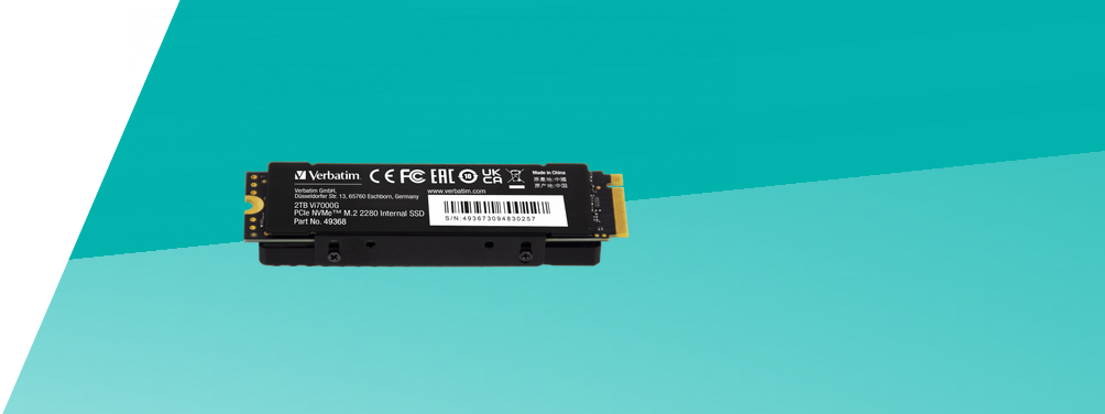 Памет SSD 2TB Verbatim Vi7000G, NVMe, M.2 (2280), скорост на четене до 7400MB/s, скорост на запис до 6700MB/s, с охлаждане - характеристика 3