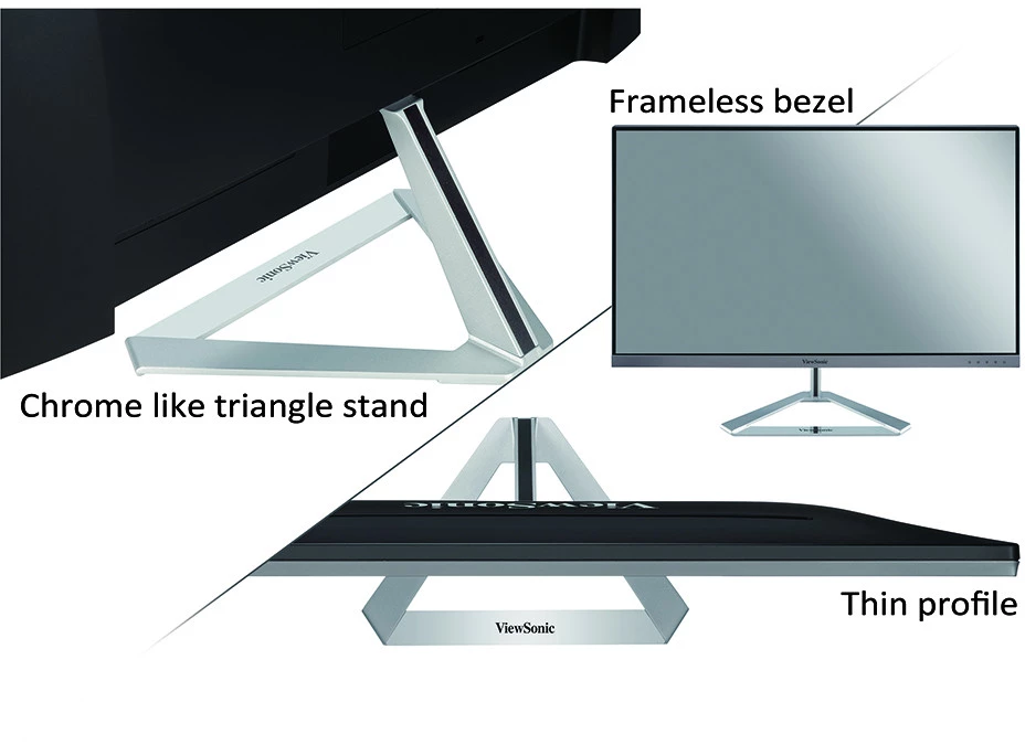Монитор ViewSonic VX2776-smh, 27" (68.58cm), IPS панел, 100Hz, Full HD, 4ms, 250cd/m2, VGA, HDMI - характеристика 2