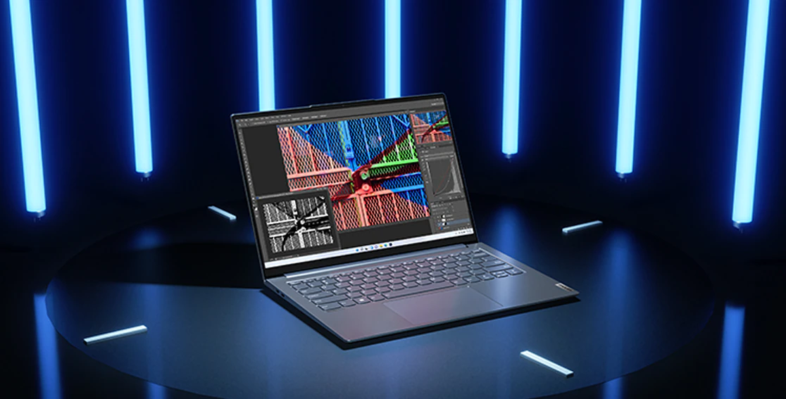 Лаптоп Lenovo Yoga Slim 7 Pro 14ARH7 (82UU002MBM)(сив), осемядрен AMD Ryzen 7 6800HS 3.2/4.7GHz, 14" (35.56cm) 2.8K Anti-Glare дисплей, 16GB LPDDR5, 1TB SSD NVMe, 1x USB-C, 1x USB4, Free DOS, 1.34kg - характеристика 4