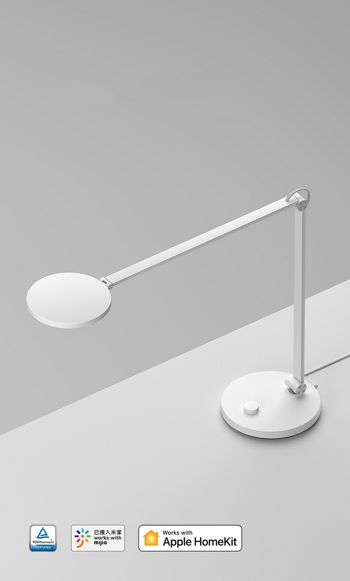 LED настолна лампа Xiaomi Mi Smart Desk Pro BHR4119GL, 14W/240V, 700 lumens, 2500-4800K, режим на фокусиране и четене, бяла - характеристика 1