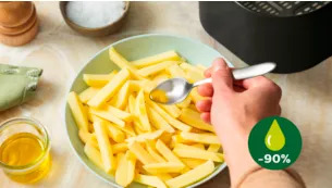 Фритюрник с горещ въздух Philips HD9200/90 AirFryer, горещ въздух, 4.1 л. вместимост, автоматично изключване, светещ индикатор, антихлъзгаща се основа, 1400W, черен - характеристика 1