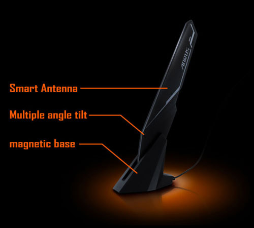 Мрежови адаптер GIGABYTE AORUS GC-WBAX1200, 1200Mbps, 2.4GHz/5GHz, PCIe, Bluetooth, черен - характеристика 2