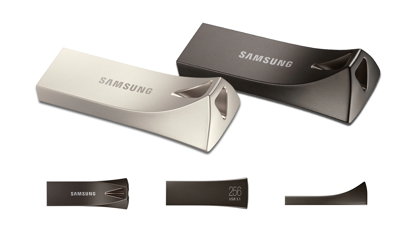 Памет 64GB USB Flash Drive, Samsung Bar Plus MUF-64BE4/APC, USB 3.1 Gen1, сива - характеристика 2