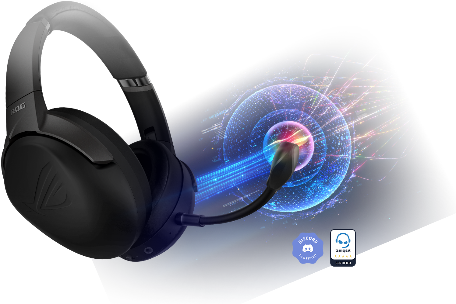 Слушалки Asus ROG Strix Go 2.4 Electro, безжични, микрофон, USB C, AUX, до 25 часа време на работа, черни - характеристика 1