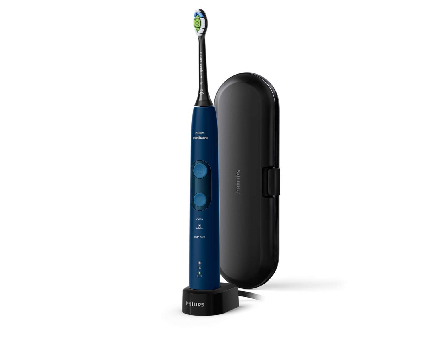 Ел. четка за зъби PHILIPS Electric ProtectiveClean 5100, технология BrushSync, син - характеристика 1