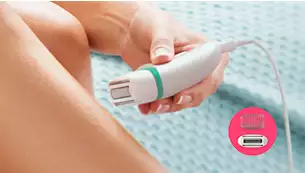 Епилатор Philips Satinelle Essential BRE245/00, за крака, 2 приставки, бял - характеристика 5