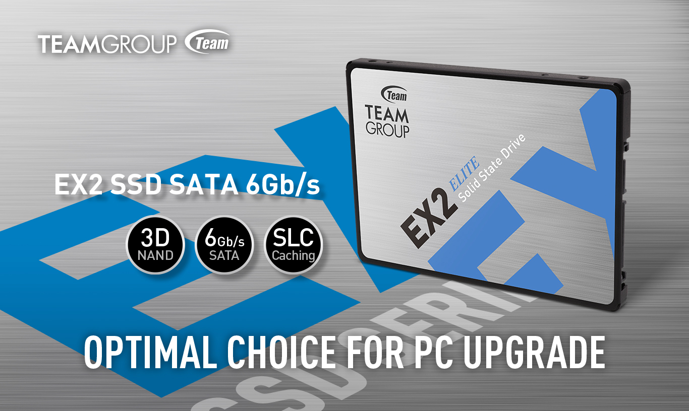 Памет SSD 512GB, Team Group Elite EX2, SATA 6Gb/s, 2.5"(6.35 cm), скорост на четене 550 MB/s, скорост на запис 520 MB/s - характеристика 1